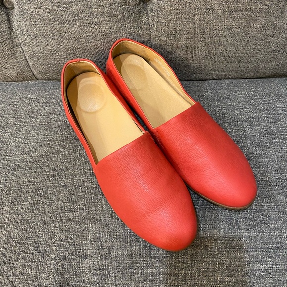 Dansko Larisa Flat Loafer Leather Poppy Red Women Size 42 - Picture 2 of 10